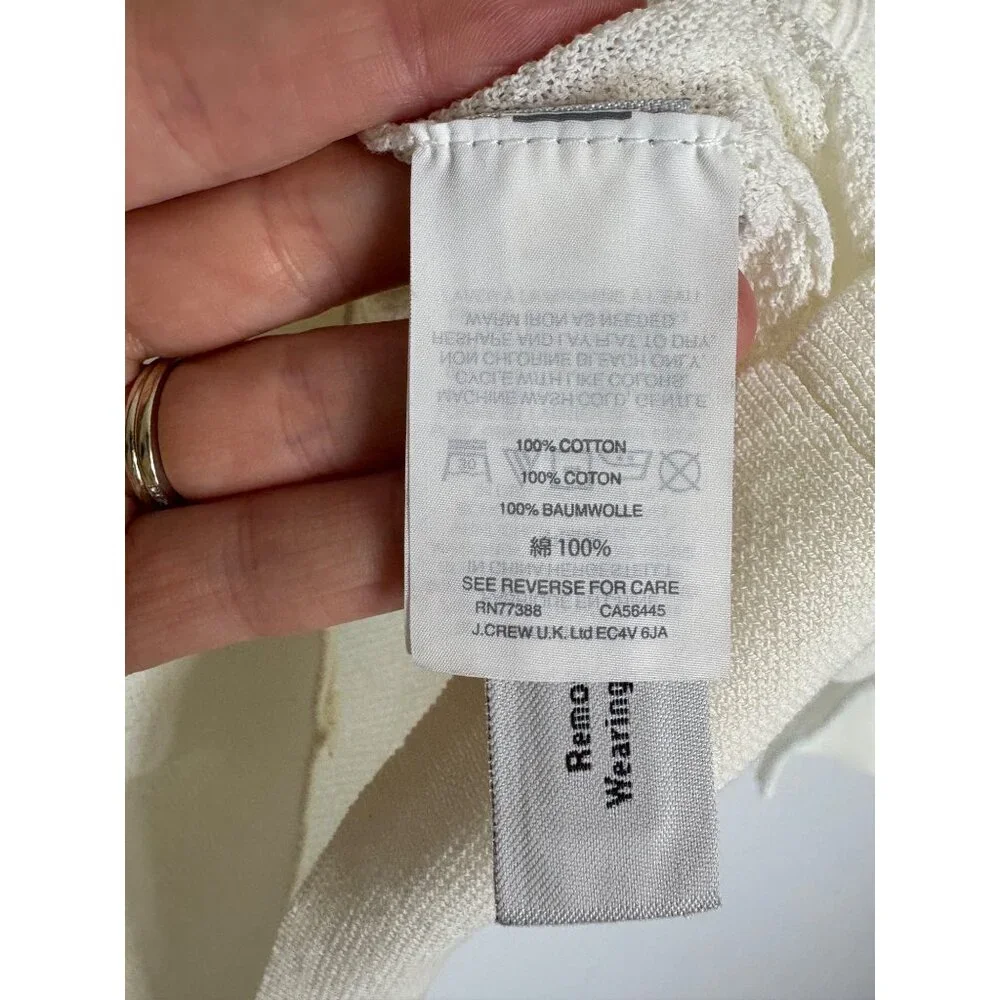 NWT J.Crew Cotton Eyelet Cotton Romantic Sweater-sz Large